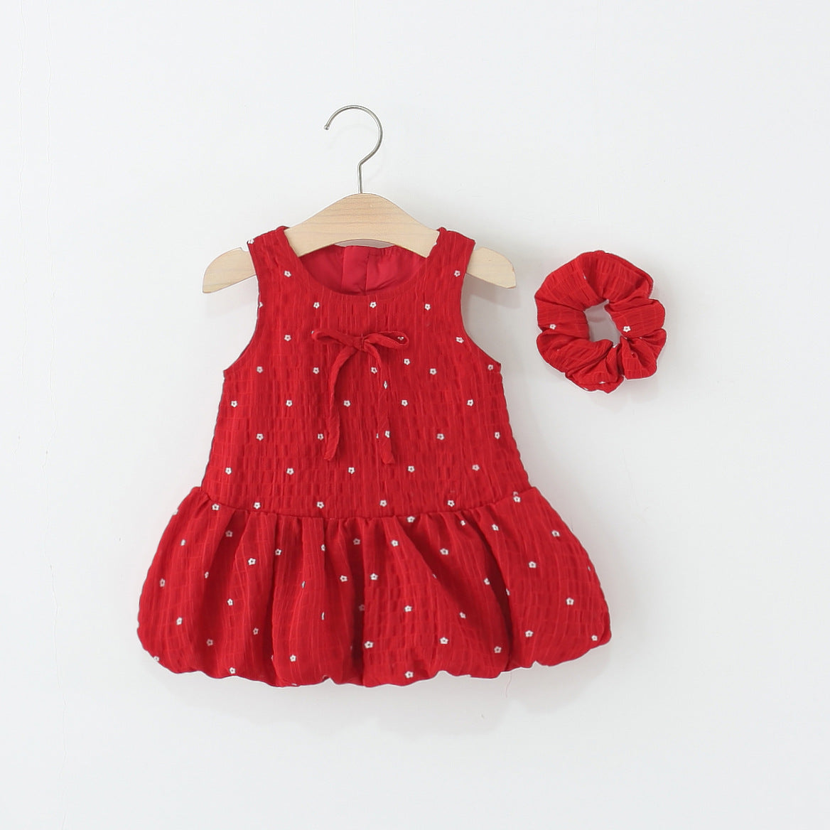 Vestido rojo oscuro más agogo, con diseño de flores❤️1503
