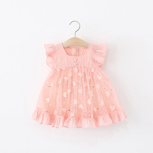 Vestido Rosa, corazones 🩷🎀🌸1589