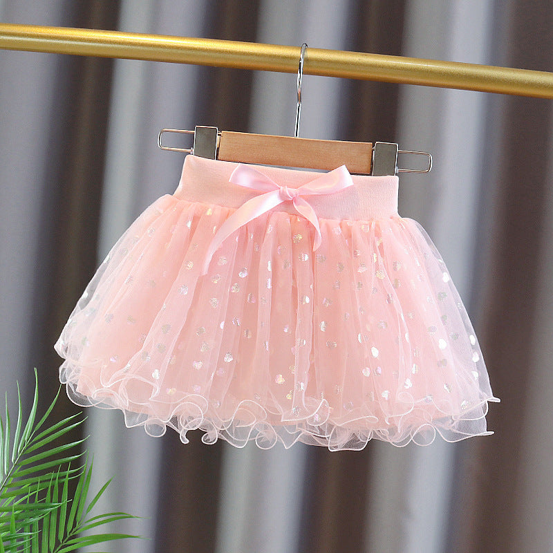 Falda tutu rosa con motas brillosas🦋🎀 1528