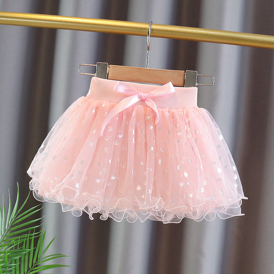 Falda tutu rosa con motas brillosas🦋🎀 1528