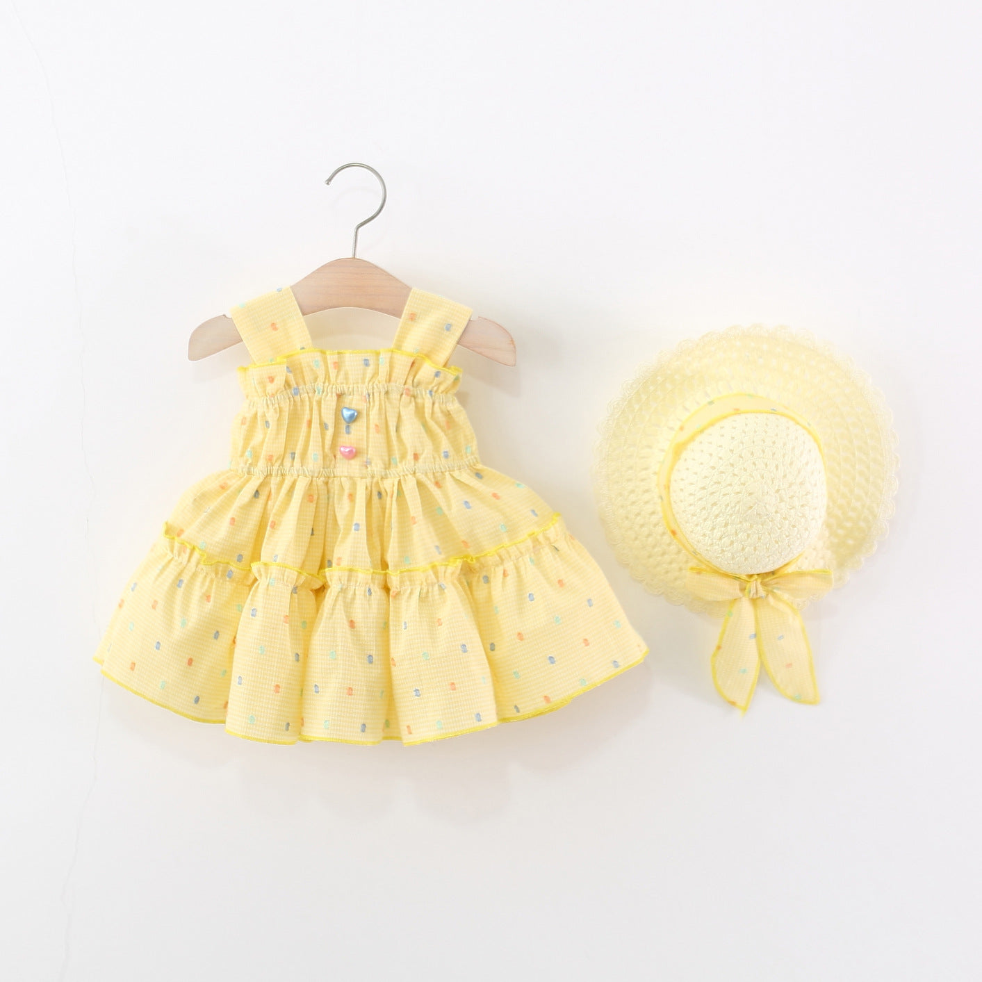 Conjunto, vestido más sombrerito👒🌼1474