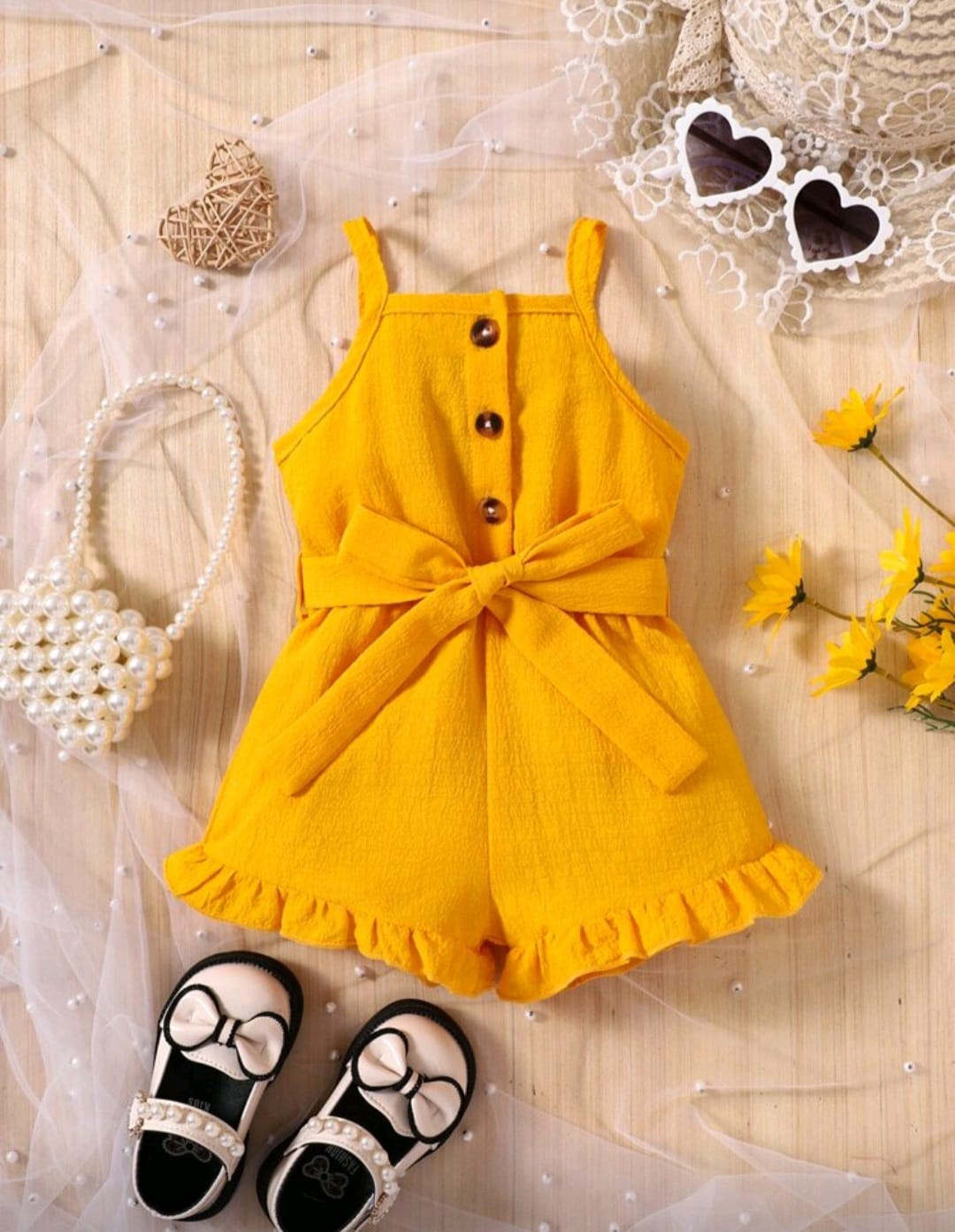 Enterizo amarillo 6-9meses🌼 1463