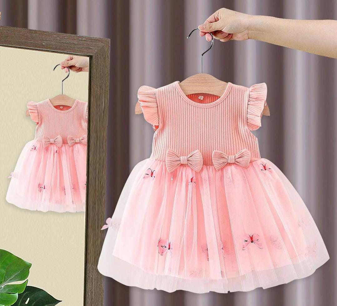 Vestido Rosa Mariposas 🦋🌸 1484