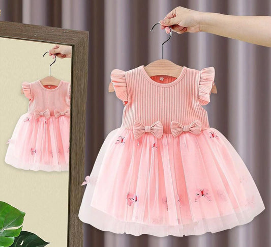 Vestido Rosa Mariposas 🦋🌸 1484