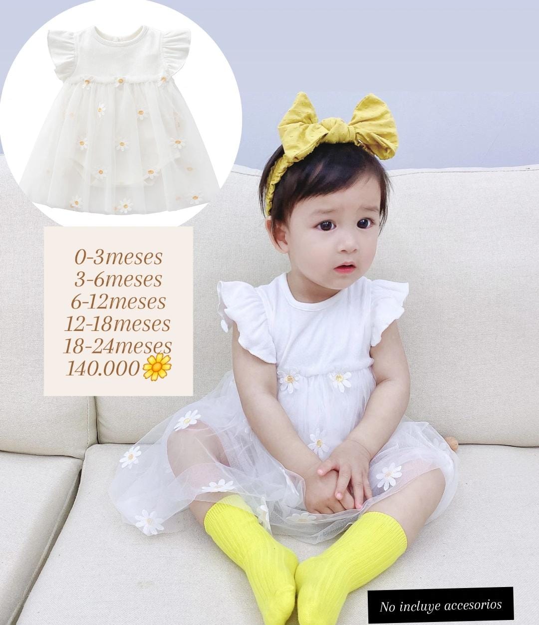 Vestibody blanco con margaritas🌸1507