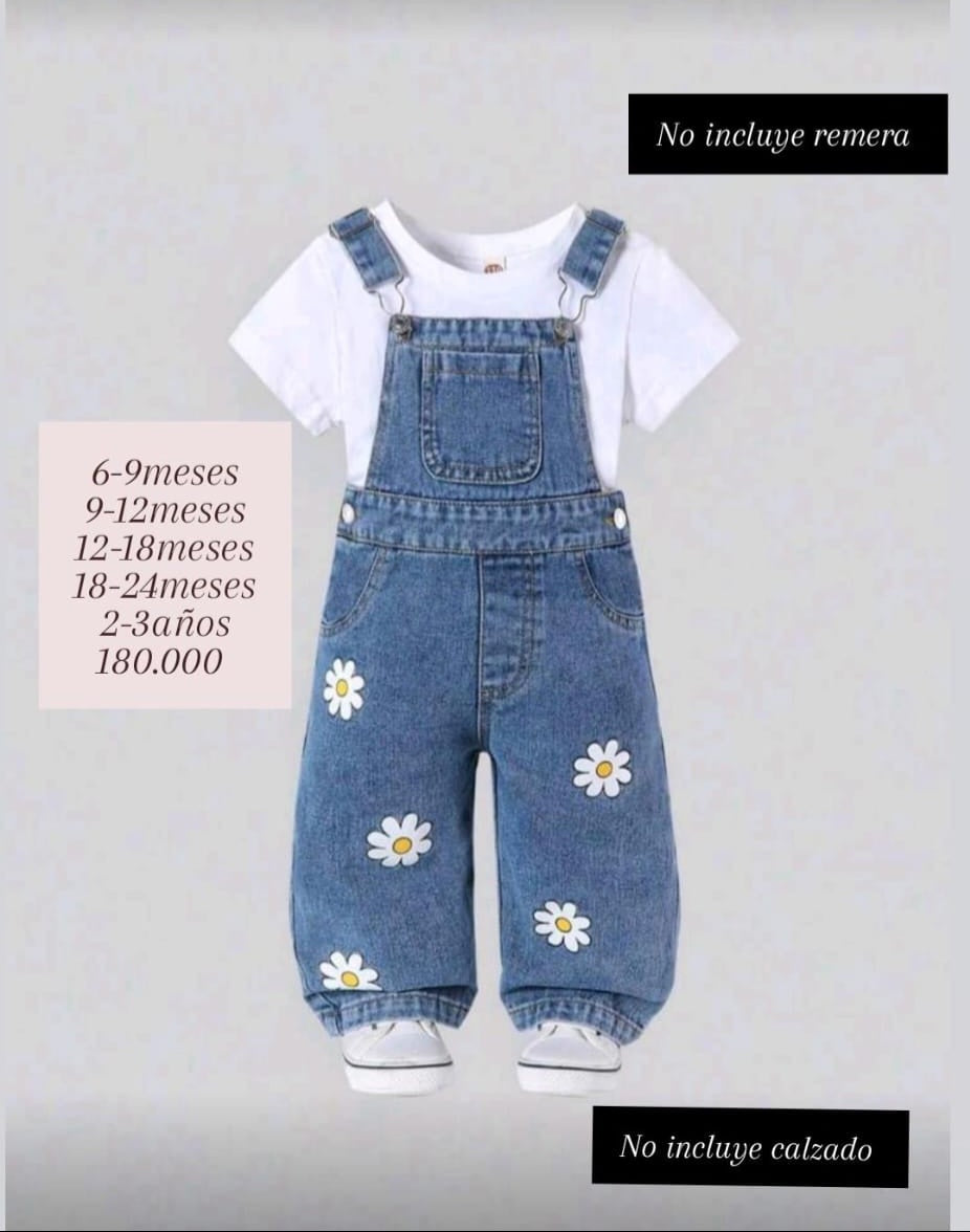 Jardinera de jeans margaritas🌼 1532