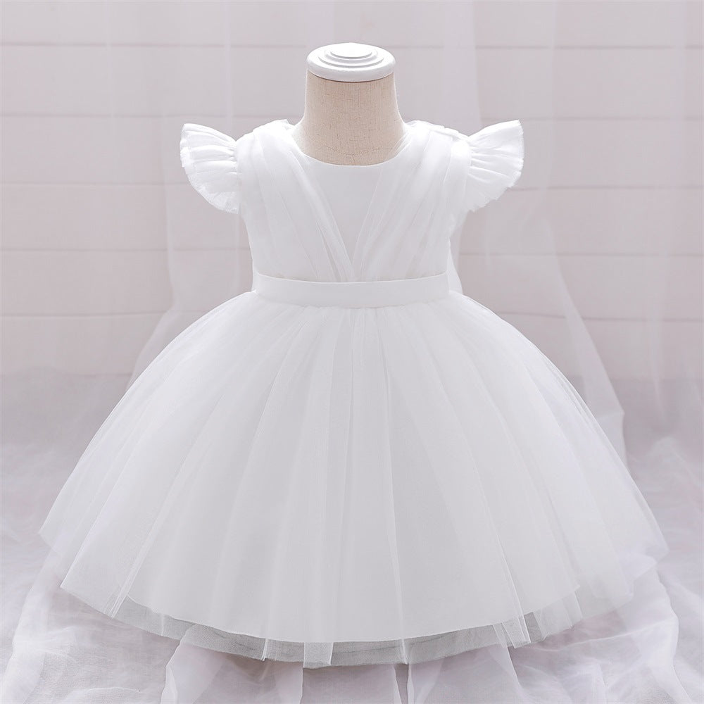 Vestido Blanco con manguita de tull🤍 2015