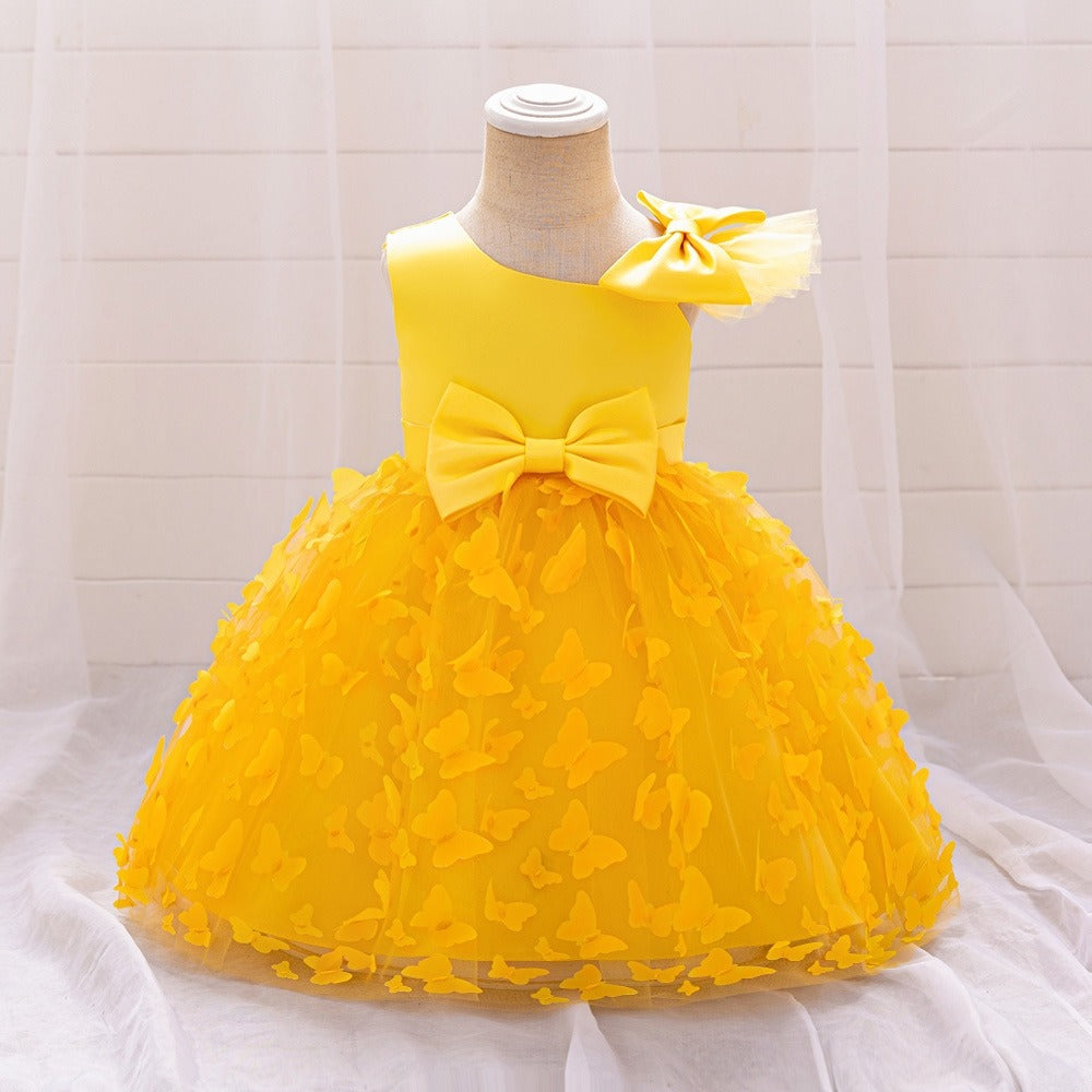 Vestido Amarillo mariposas, abejita🌼2044AM