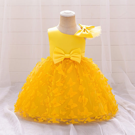 Vestido Amarillo mariposas, abejita🌼2044AM