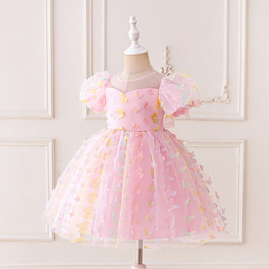 Vestido Rosa arcoiris mariposa🦋🌸2017G