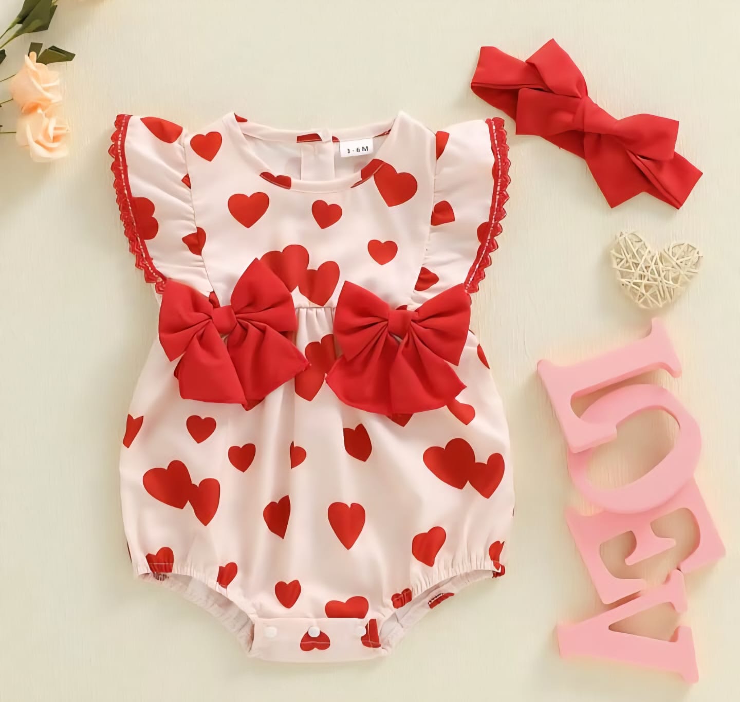 Body con corazones más vincha ♥️ 1741