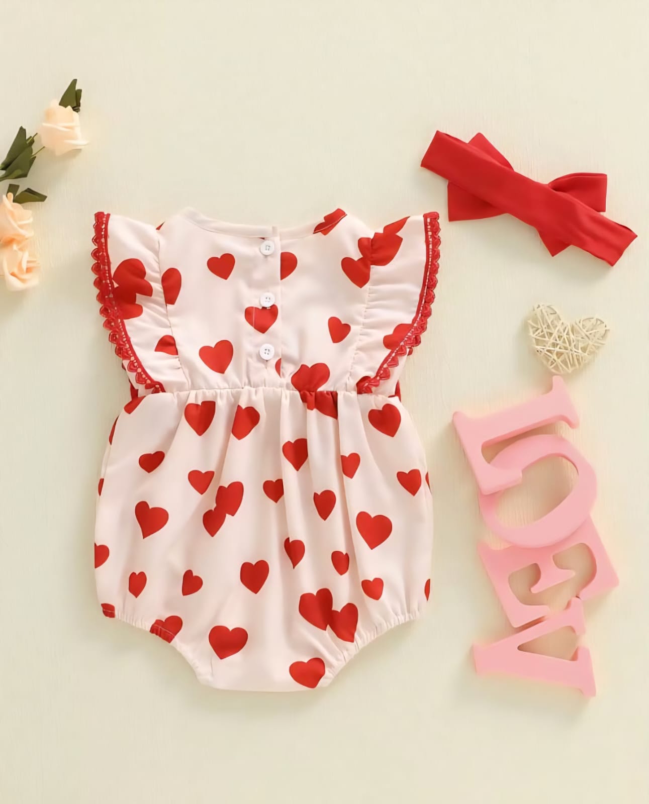 Body con corazones más vincha ♥️ 1741