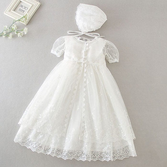 Vestido Blanco tres piezas con capa y gorro🤍2026