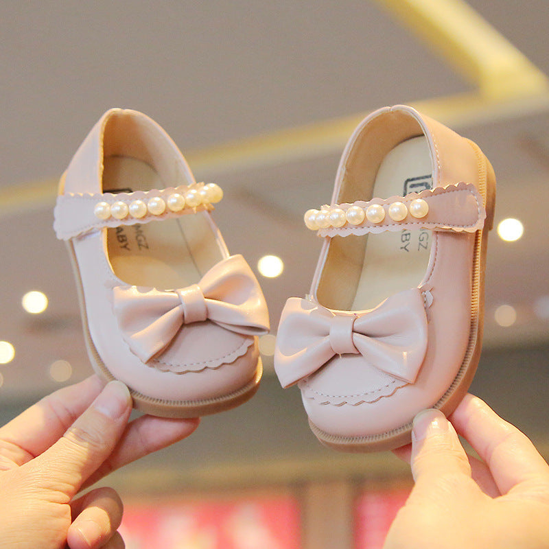 Calzado, zapatito charol rosa vieja con perlas🎀25117RV