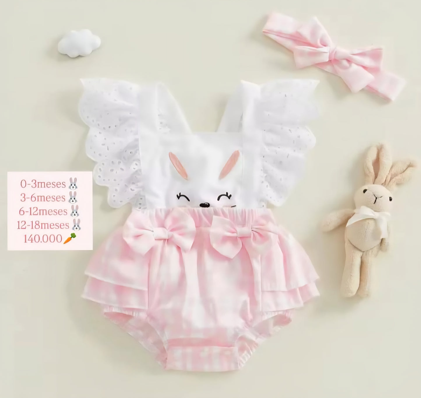 Body más vincha, conejo, pascua🐰2091