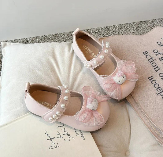 Calzado, zapatos rosa con perlas,Hello kitty🎀26021RS