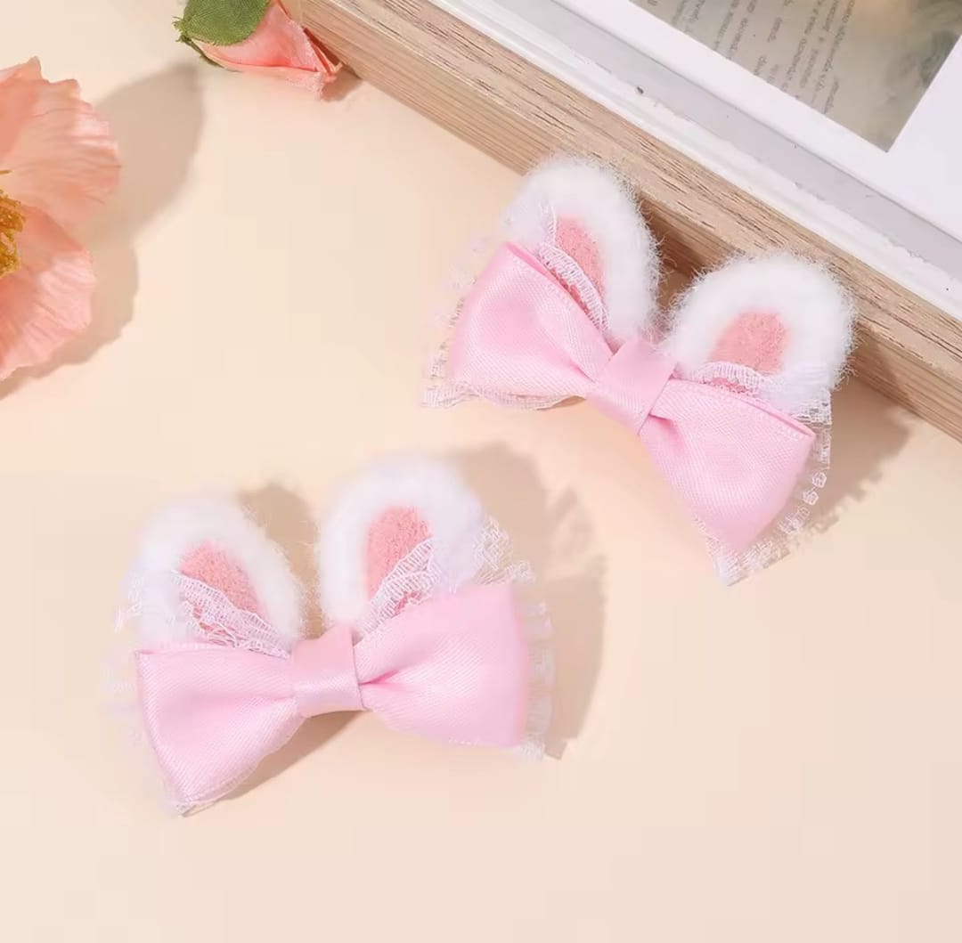 Hebillitas con orejitas de conejo, pascua🐰2625