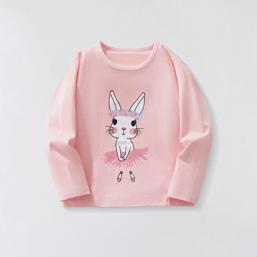 Básica mangas largas Rosa conejito🐰 2589
