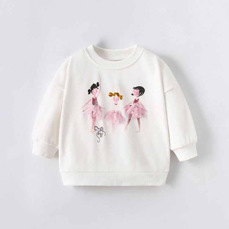 Suéter mangas largas blanca bailarinas🎀 2592