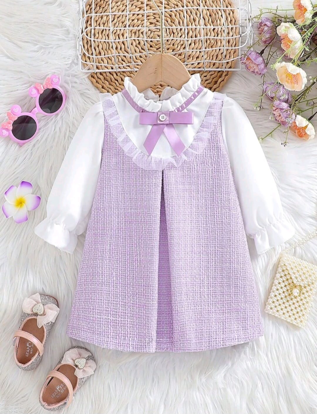 Vestido Mangas largas lila 💜✨ 3204