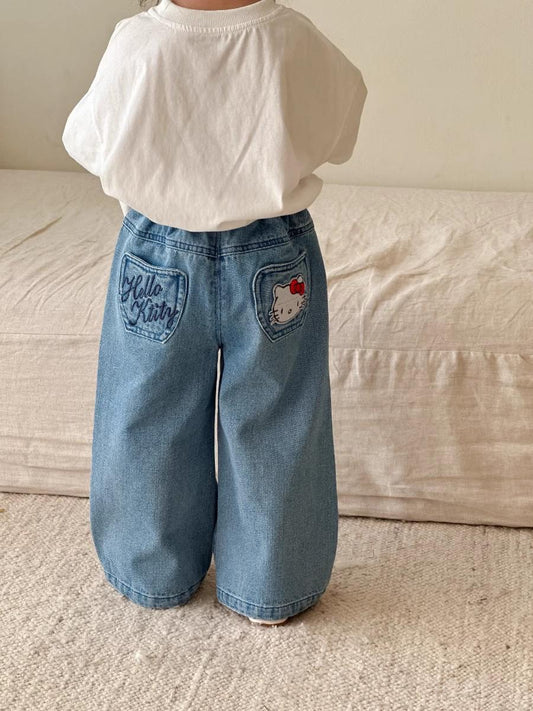 Jeans, pantalón, vaquero, hello Kitty😸🩷25033