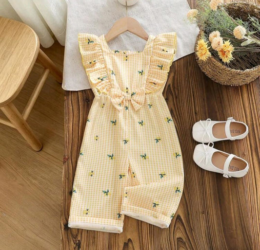 Jardinera, jardinerita, amarillo con flores 🌸 3330