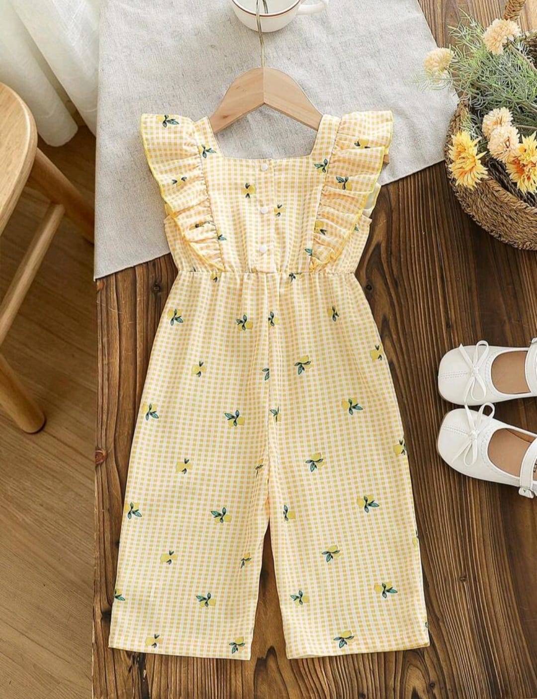 Jardinera, jardinerita, amarillo con flores 🌸 3330