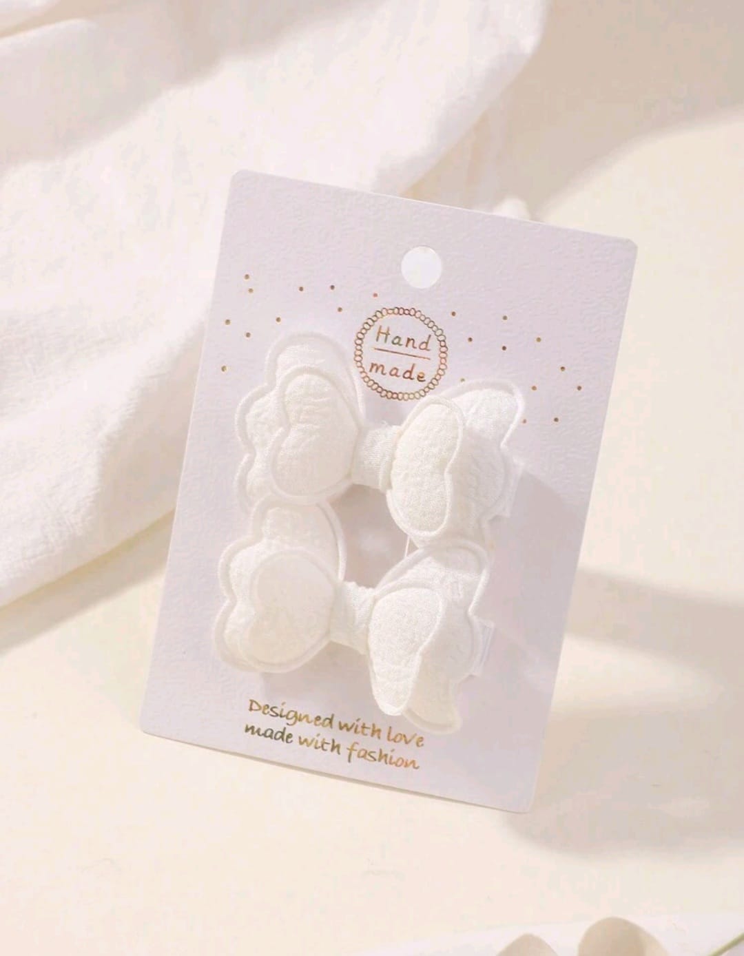 Hebillas el par, hebillitas, moño, blanco, accesorios 🎀🤍 3416