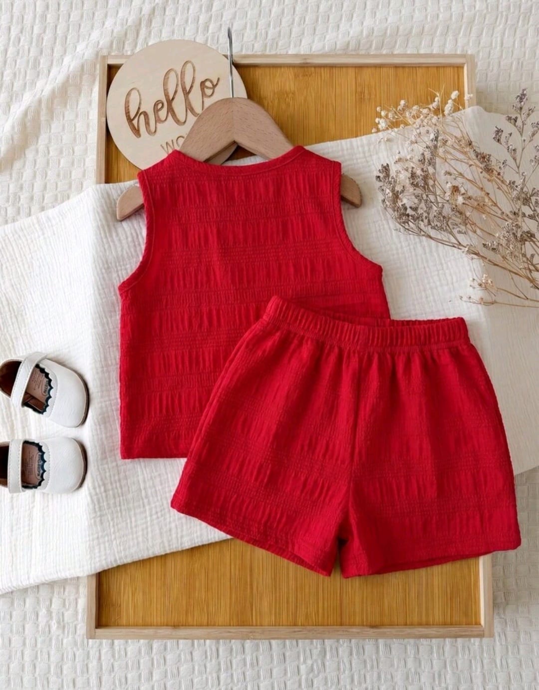 Conjunto blusa más short rojo ❤️ 3430