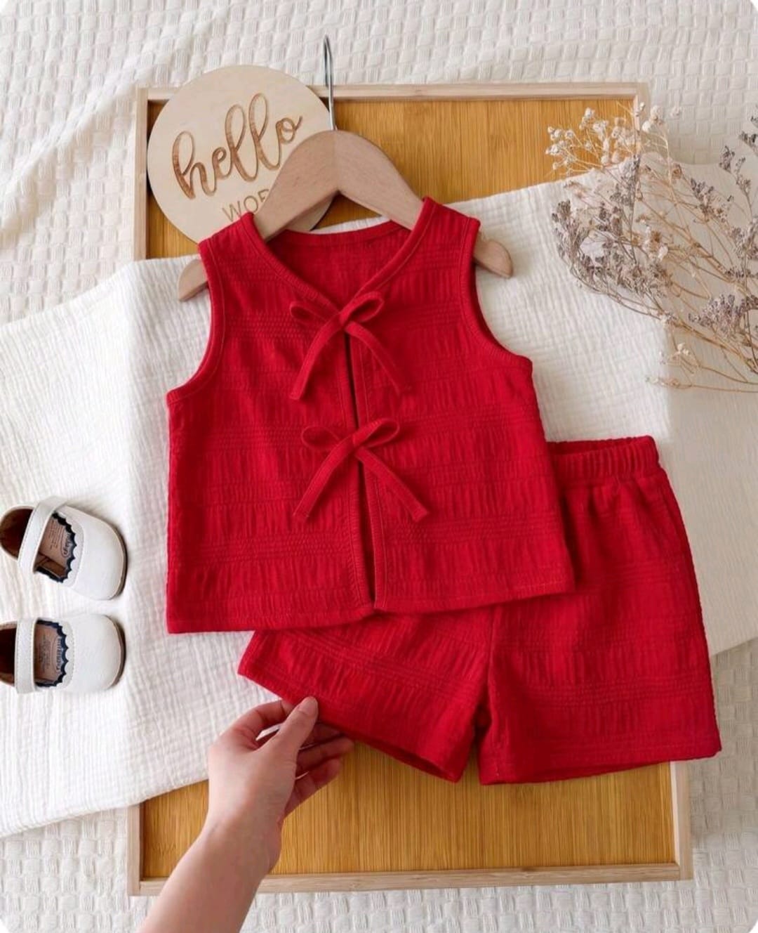 Conjunto blusa más short rojo ❤️ 3430