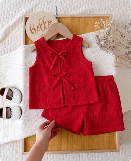 Conjunto blusa más short rojo ❤️ 3430