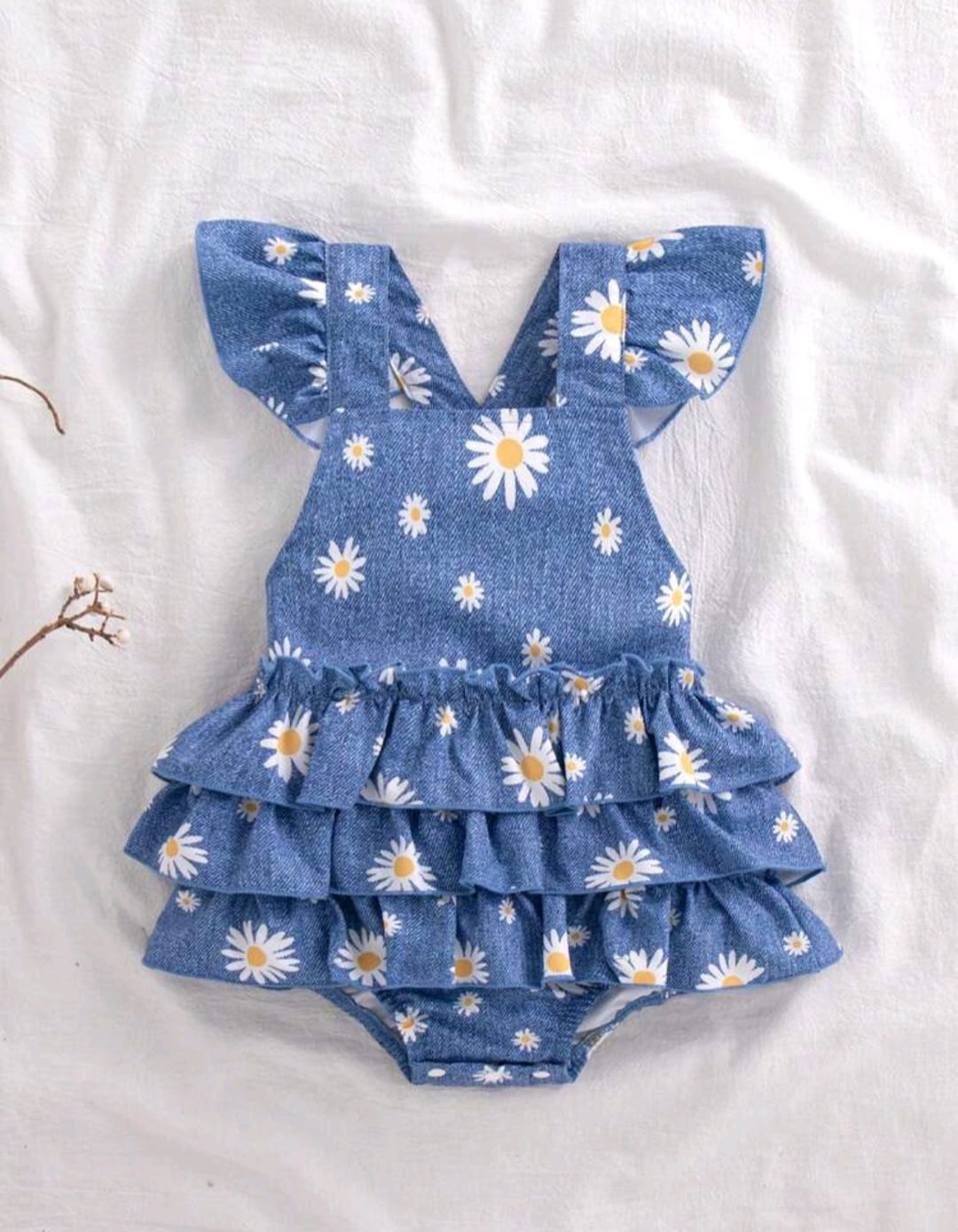 Vestibody azul, margaritas, flores 🌼💙 3412