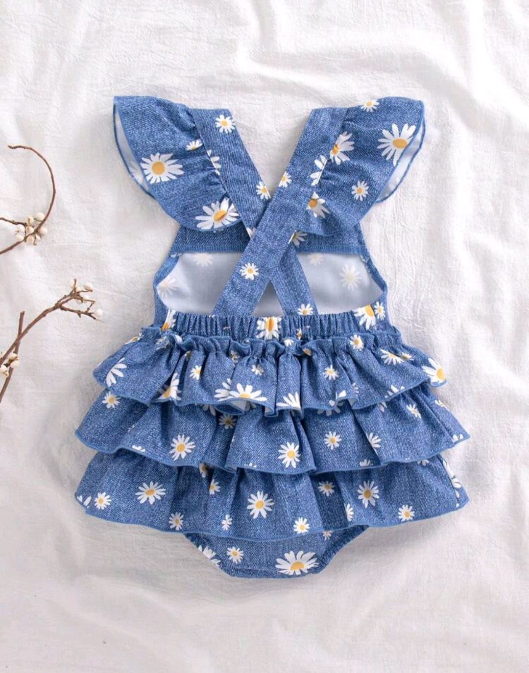 Vestibody azul, margaritas, flores 🌼💙 3412