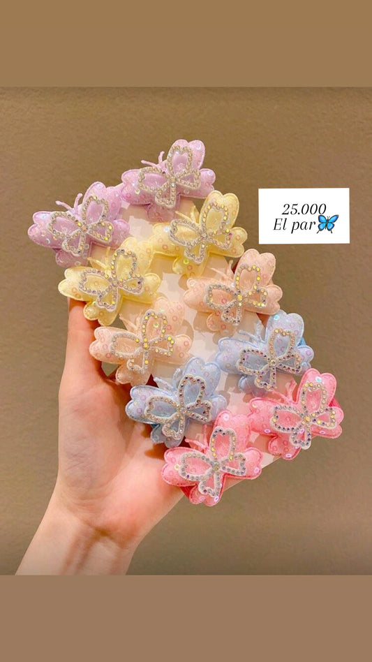 Accesorios el par, hebillitas, mariposas🦋1332