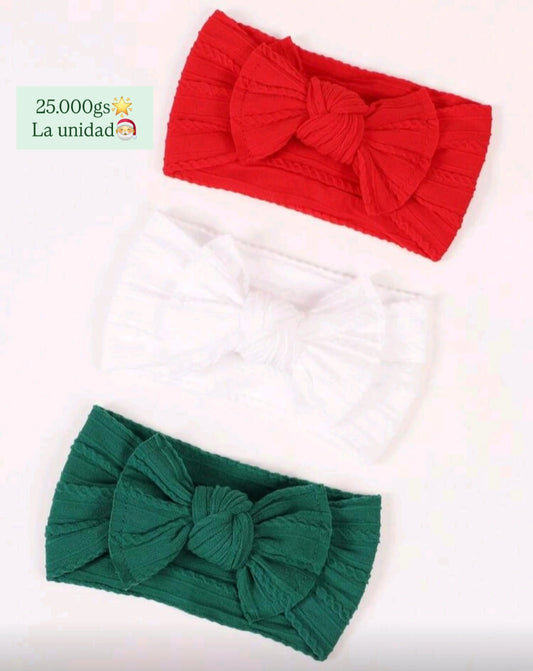 Vincha ancha LA UNIDAD elástica rojo, blanco, verde🌟1563