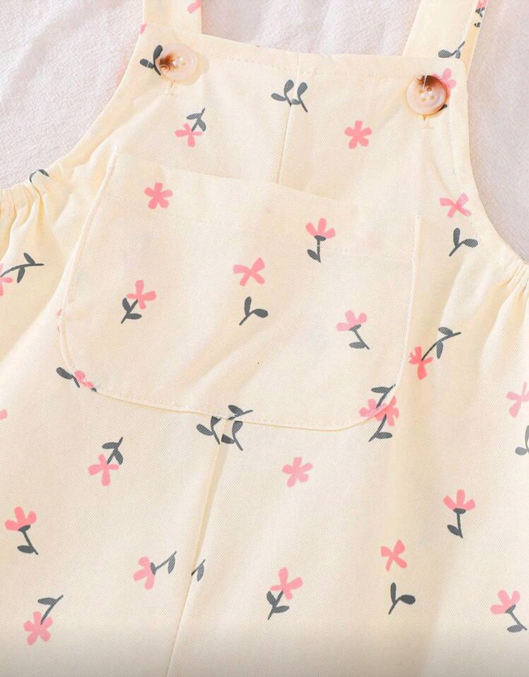 Jardinera beige con florecitas, jardinerita 2069