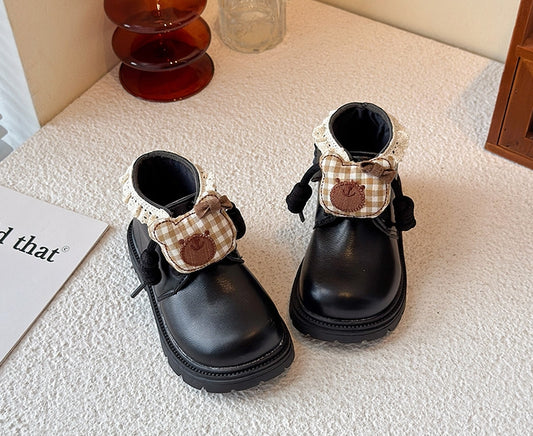 Calzado, Botita negra con diseño osito🐻005NN