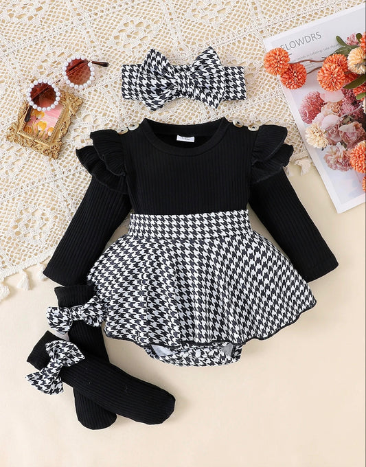 Vestibody Mangas largas negro, incluye vincha y media 🖤 3210