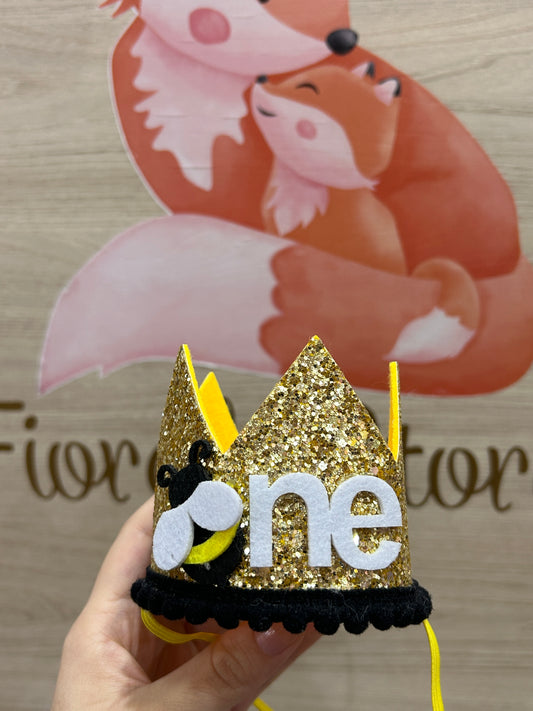 Corona de cumpleaños, tiara, accesorio, abejita🐝💛3373