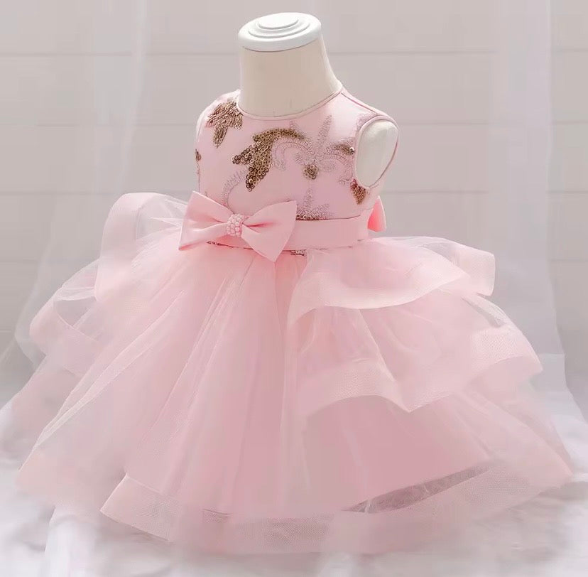 Vestido rosa con brillos 💖 2039R