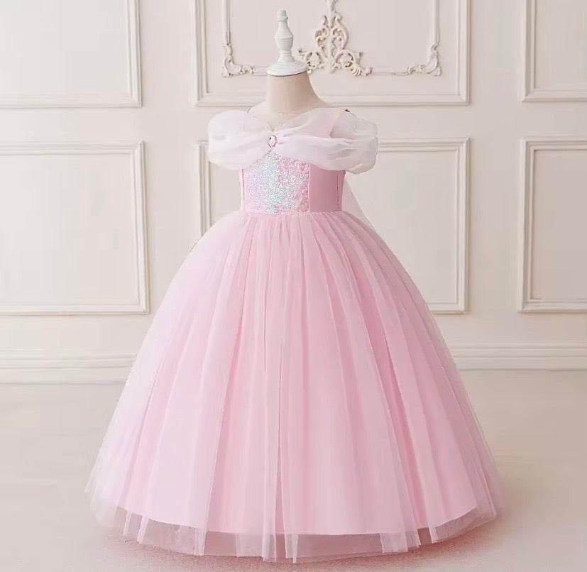 Vestido rosa princesa, brillos 💖 3521