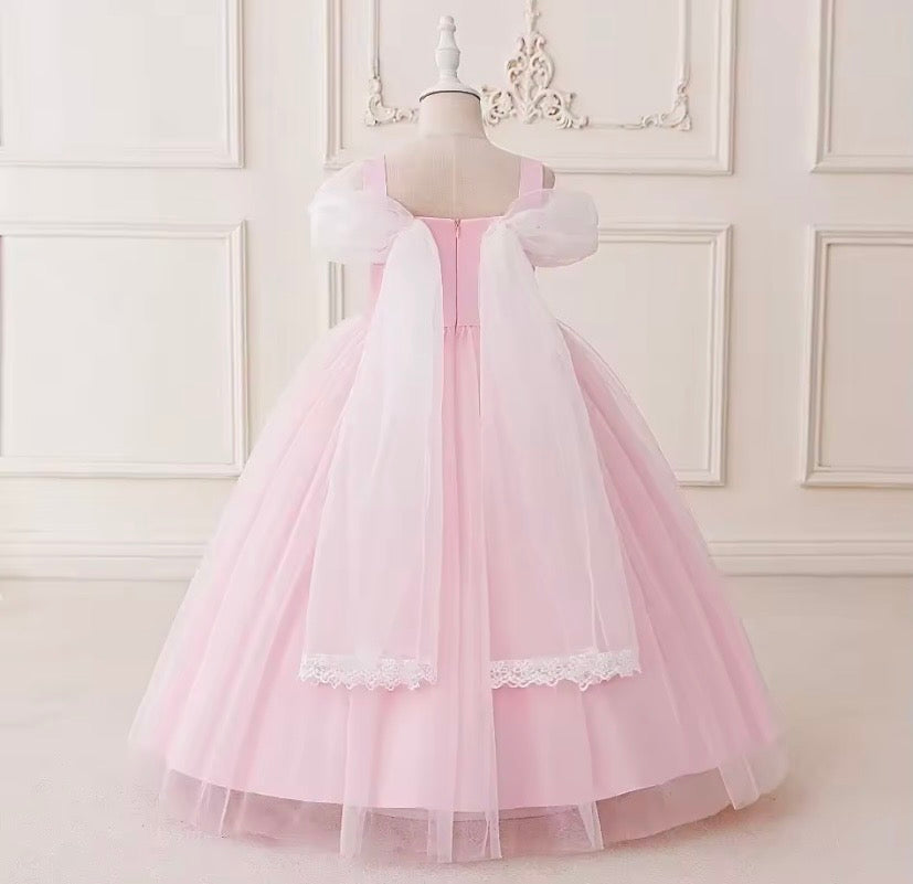 Vestido rosa princesa, brillos 💖 3521