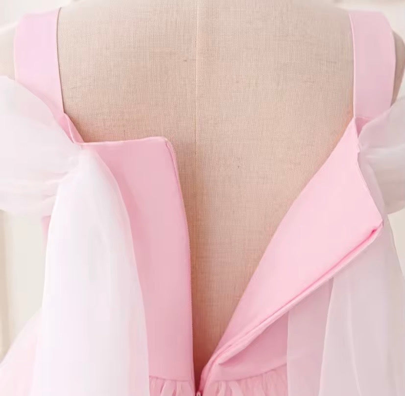Vestido rosa princesa, brillos 💖 3521