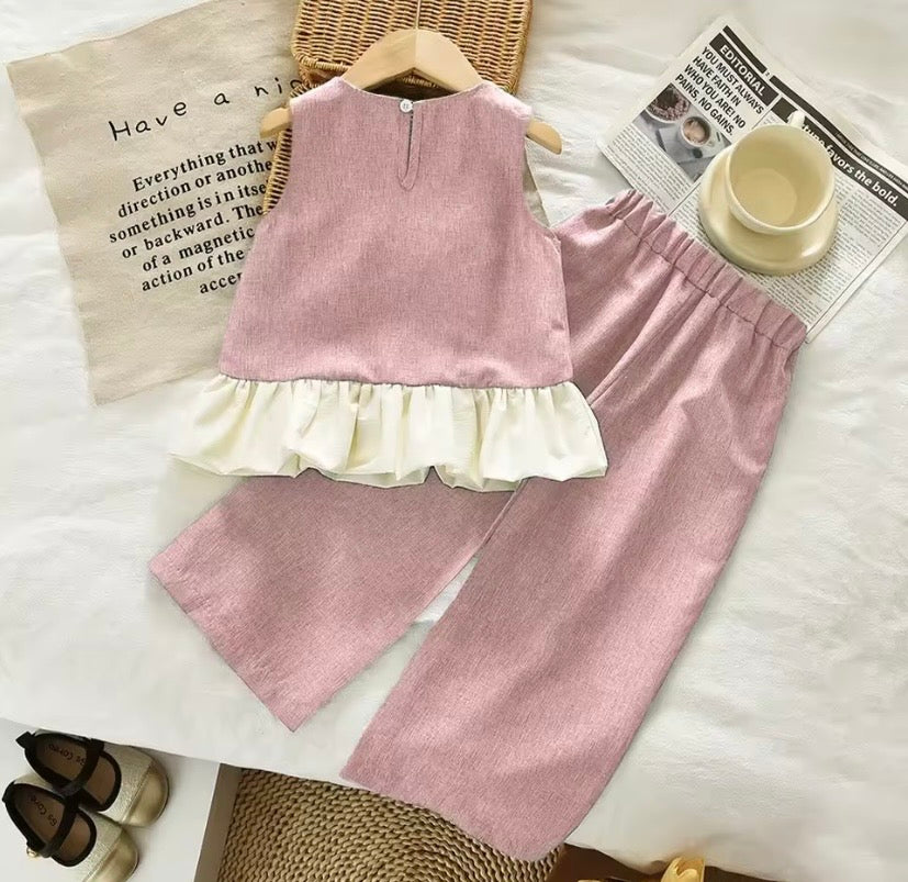 Conjunto blusa más pantalón rosa 🩷🎀 3608