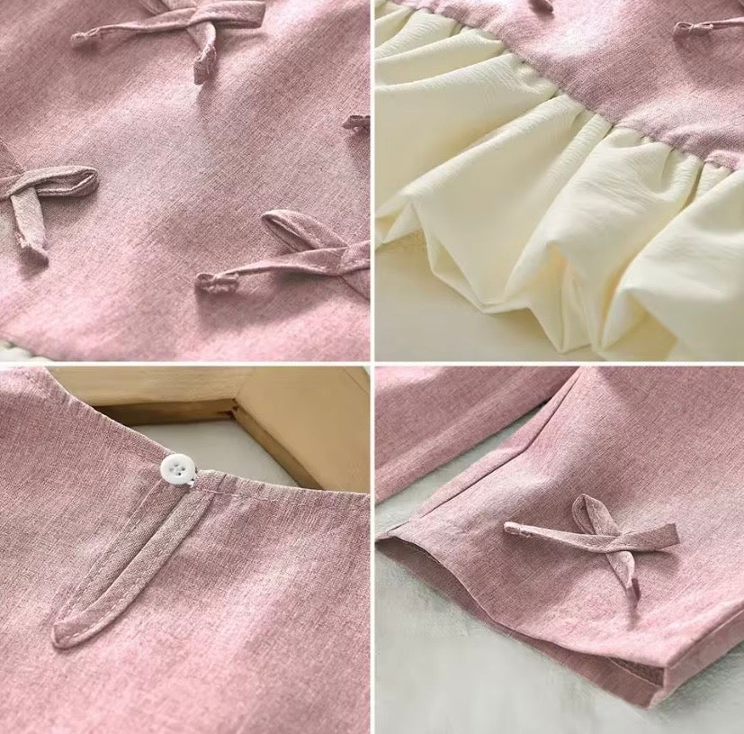 Conjunto blusa más pantalón rosa 🩷🎀 3608