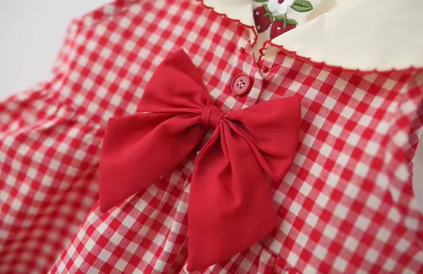 Vestido rojo, frutilla, frutillita  ❤️🍓3619