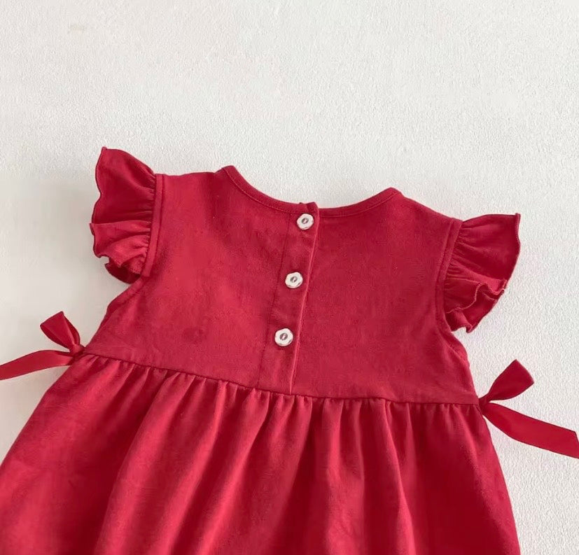 Vestibody, body roja con detalles de frutilla, frutillita 🍓❤️ 3617