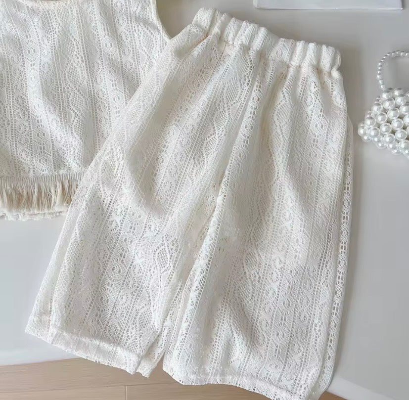 Conjunto blusa más pantalón beige bordado 🤎 3650