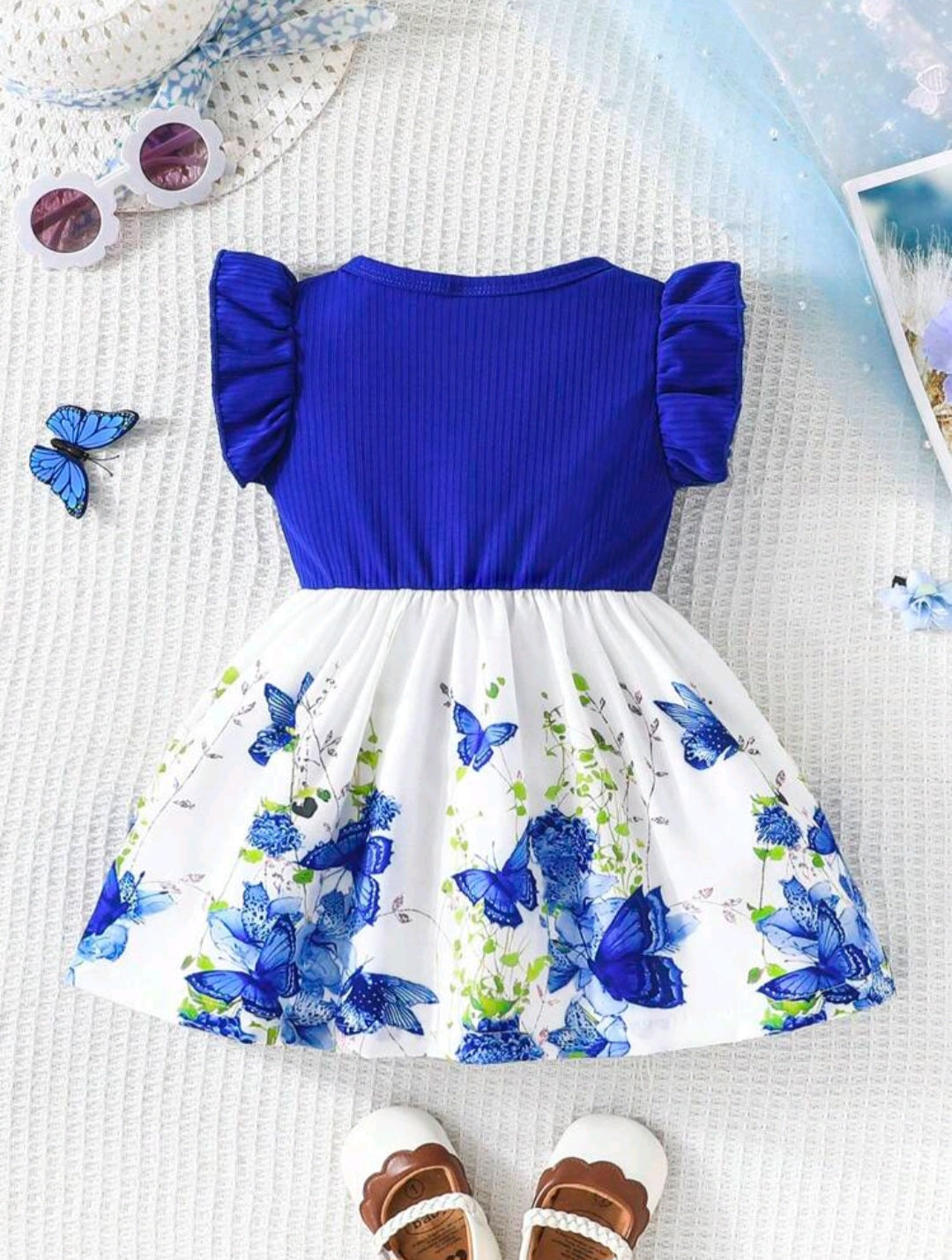 Vestido azul, mariposas🦋