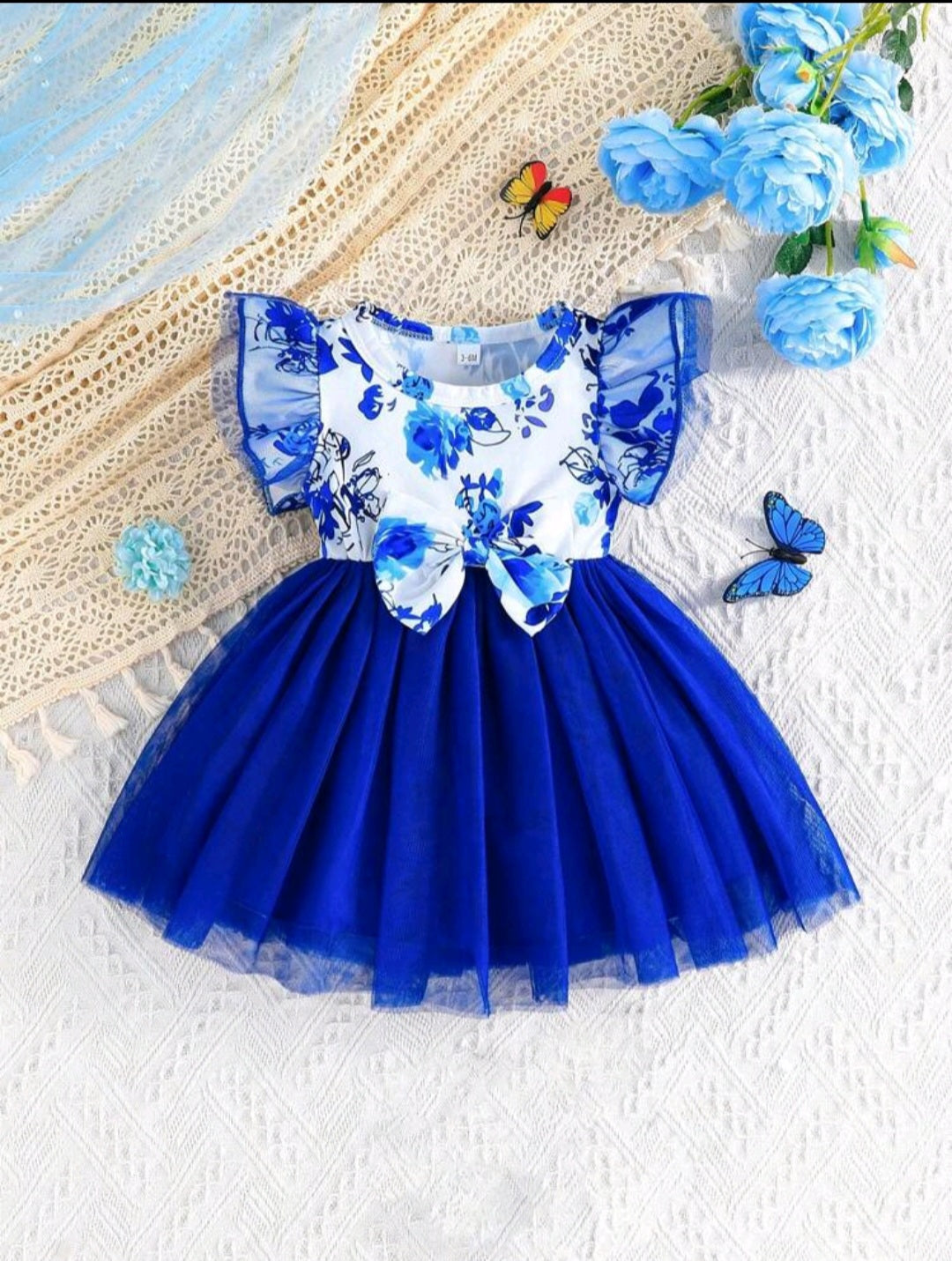 Vestido Azul con tull